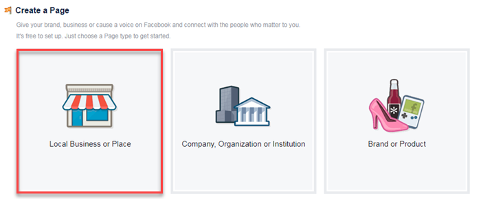 facebook local business or place page creation
